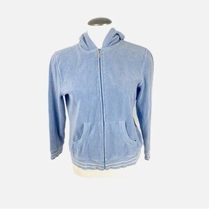 Denver Hayes Sport Light Blue Terry Zip-Up Hoodie 🩵 Casual Cozy Activewear